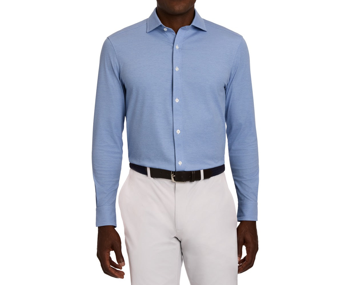 The Cullinane Dress Shirt Heathered Maidston Blue Holderness & Bourne