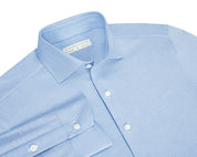 The Cullinane Dress Shirt Heathered Vista Blue Holderness & Bourne
