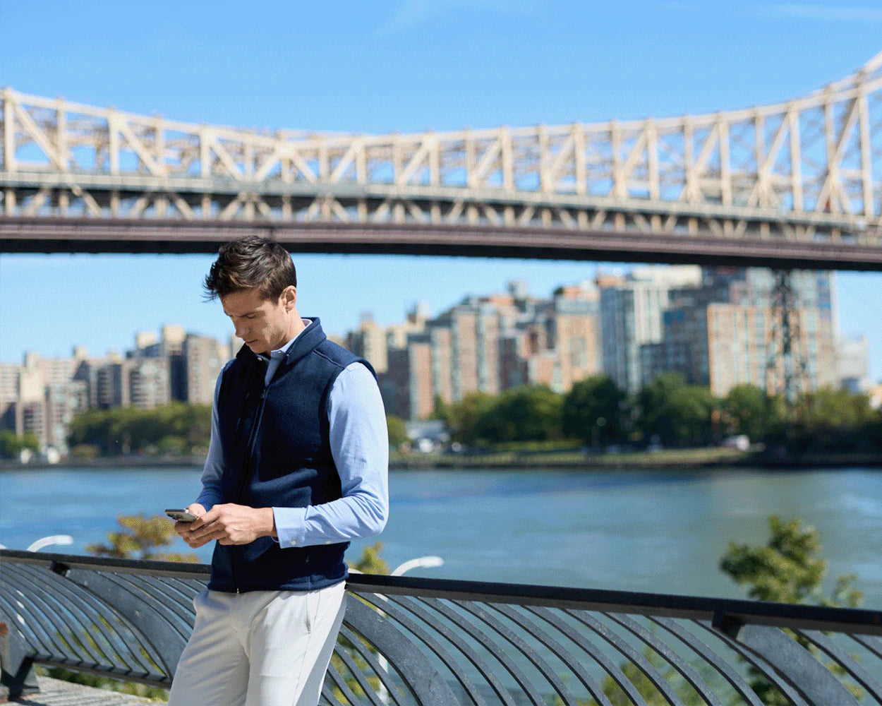The Cullinane Dress Shirt Heathered Vista Blue Holderness & Bourne