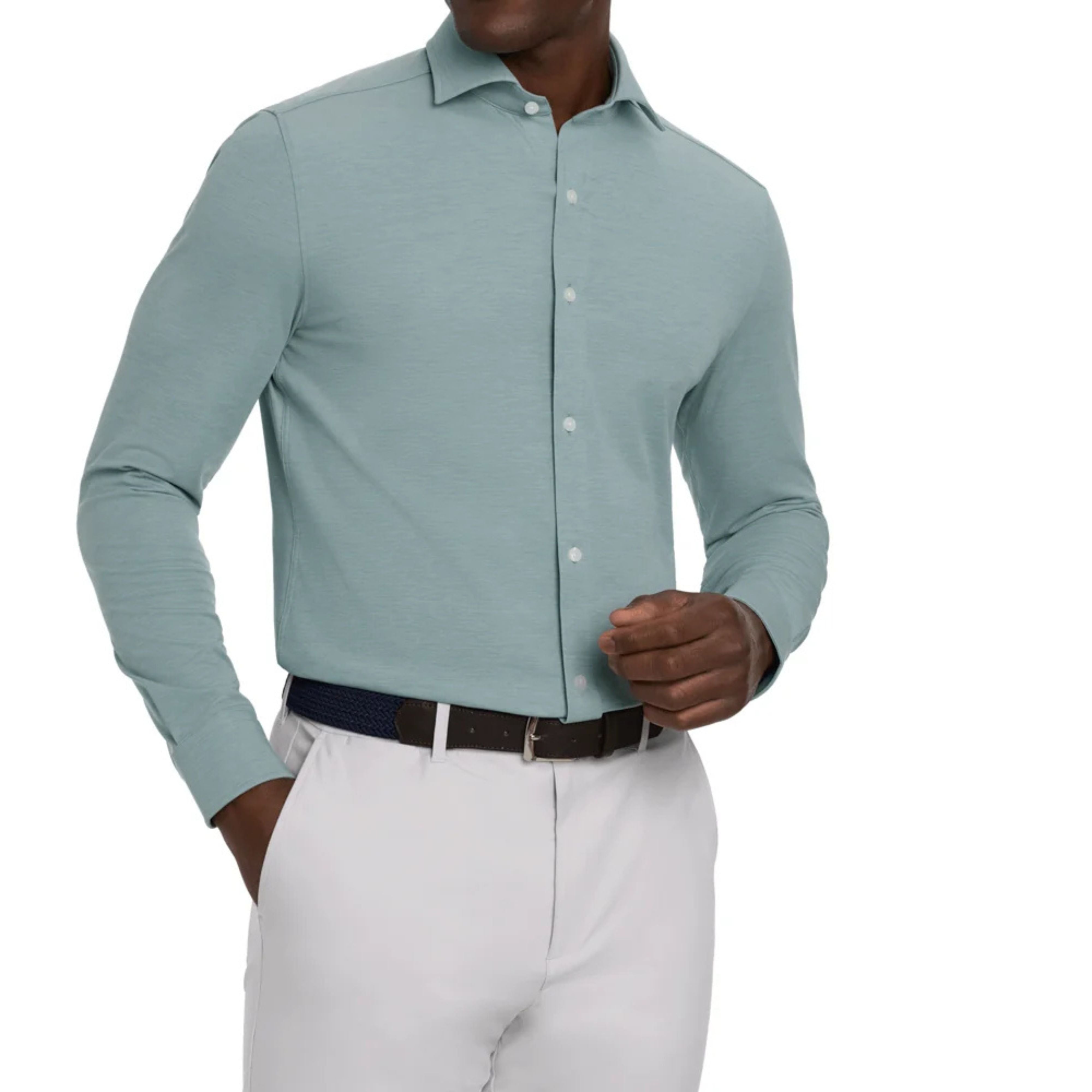 The Cullinane Shirt Heathered California Spruce Holderness & Bourne