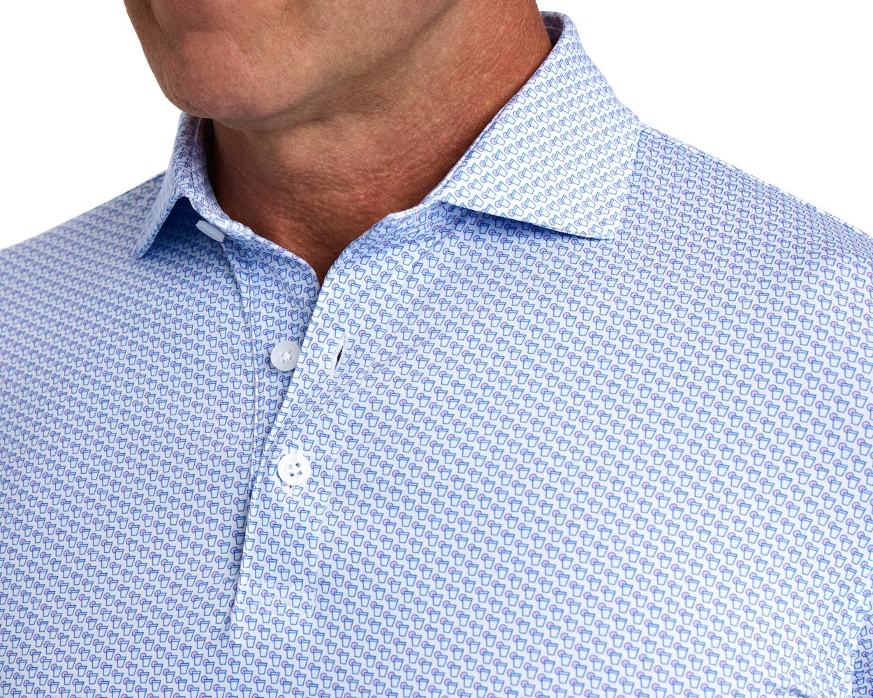 The Fulton Polo Shirt Belmont & Horizon Blue Holderness & Bourne