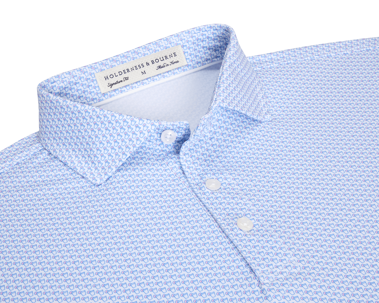 The Fulton Polo Shirt Belmont & Horizon Blue Holderness & Bourne