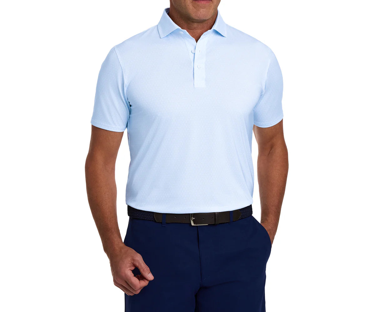 The Griffin Polo Shirt Vista Blue Holderness & Bourne