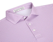 The Justice Polo Shirt Horizon Blue & Cabernet Holderness & Bourne