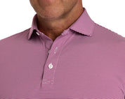 The Perkins Polo Shirt Cabernet & White Holderness & Bourne