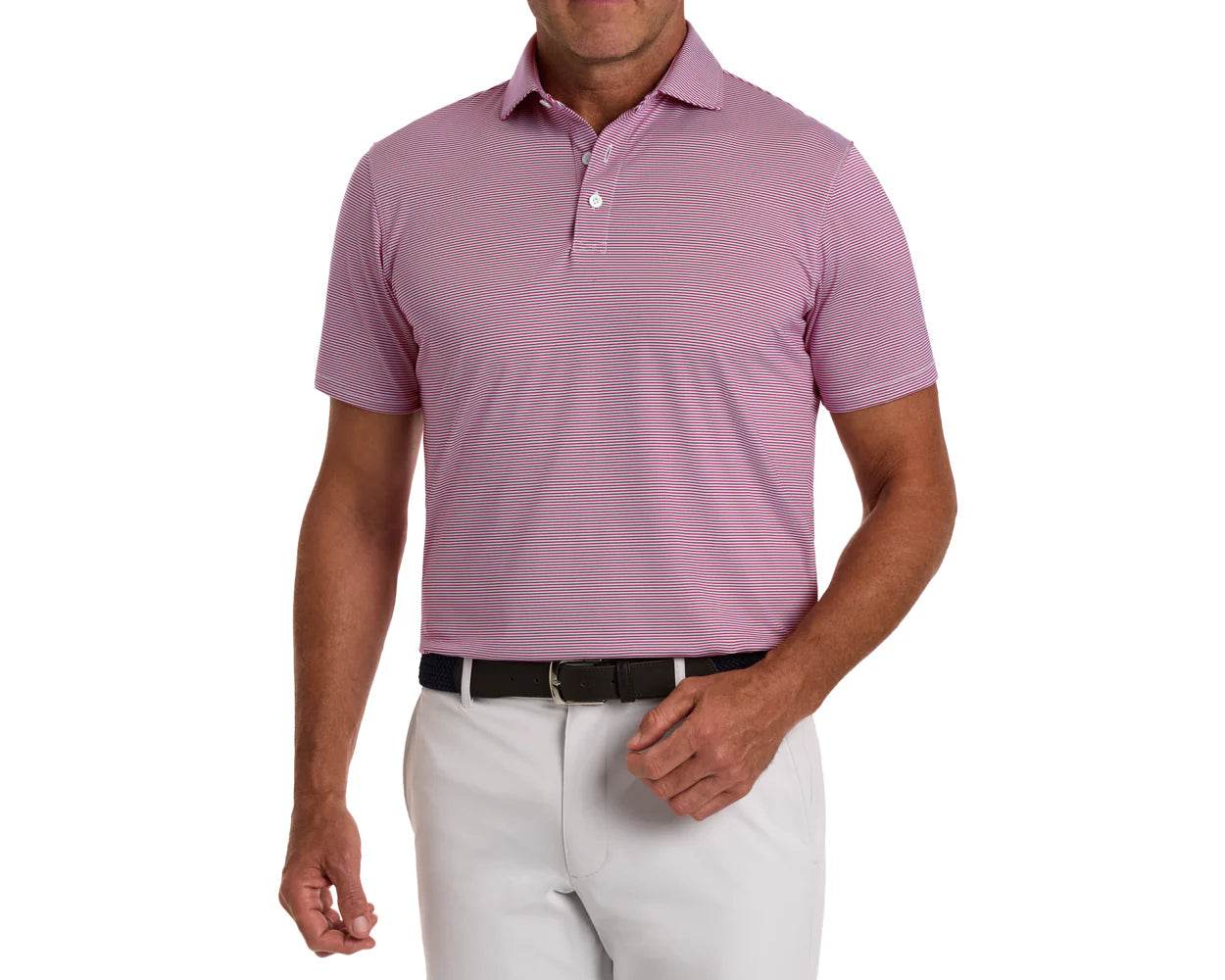 The Perkins Polo Shirt Cabernet & White Holderness & Bourne