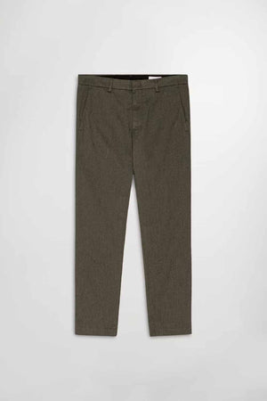 Theo Melange Tailored Slim Fit Chino Army Green 