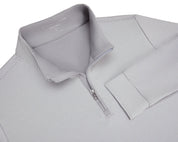 The Sherwood Quarter-Zip in Gray & White