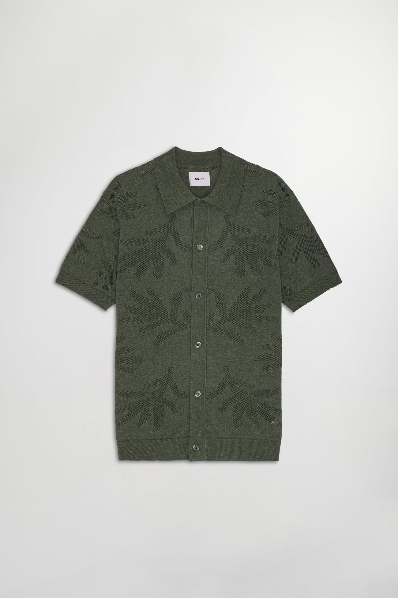 NN07 Thor Cardigan Polo in Green