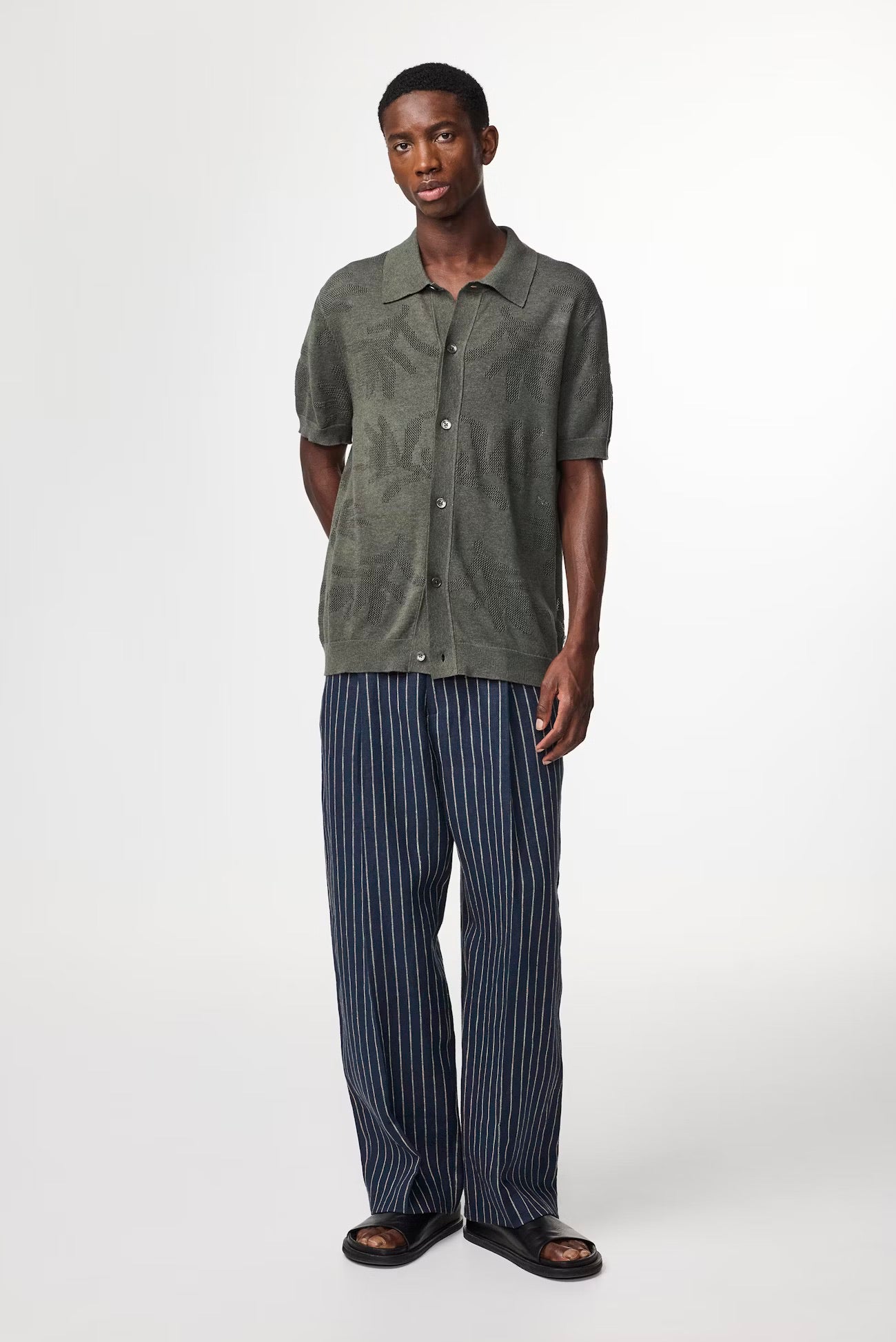 NN07 Thor Cardigan Polo in Green