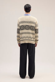 Todd Organic Cotton Jacquard Sweater in Ecru by NN07