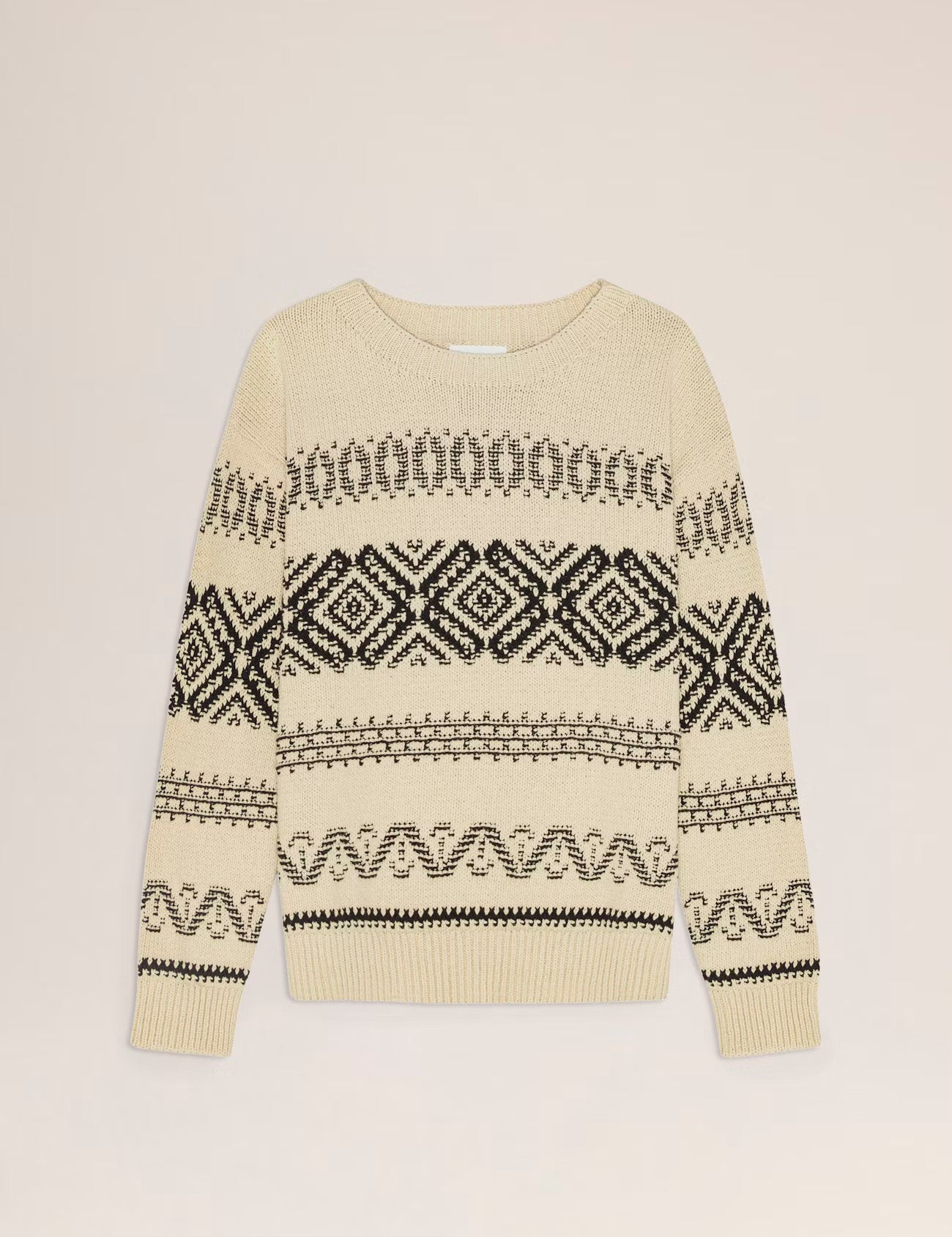 Todd Organic Cotton Jacquard Sweater in Ecru by NN07