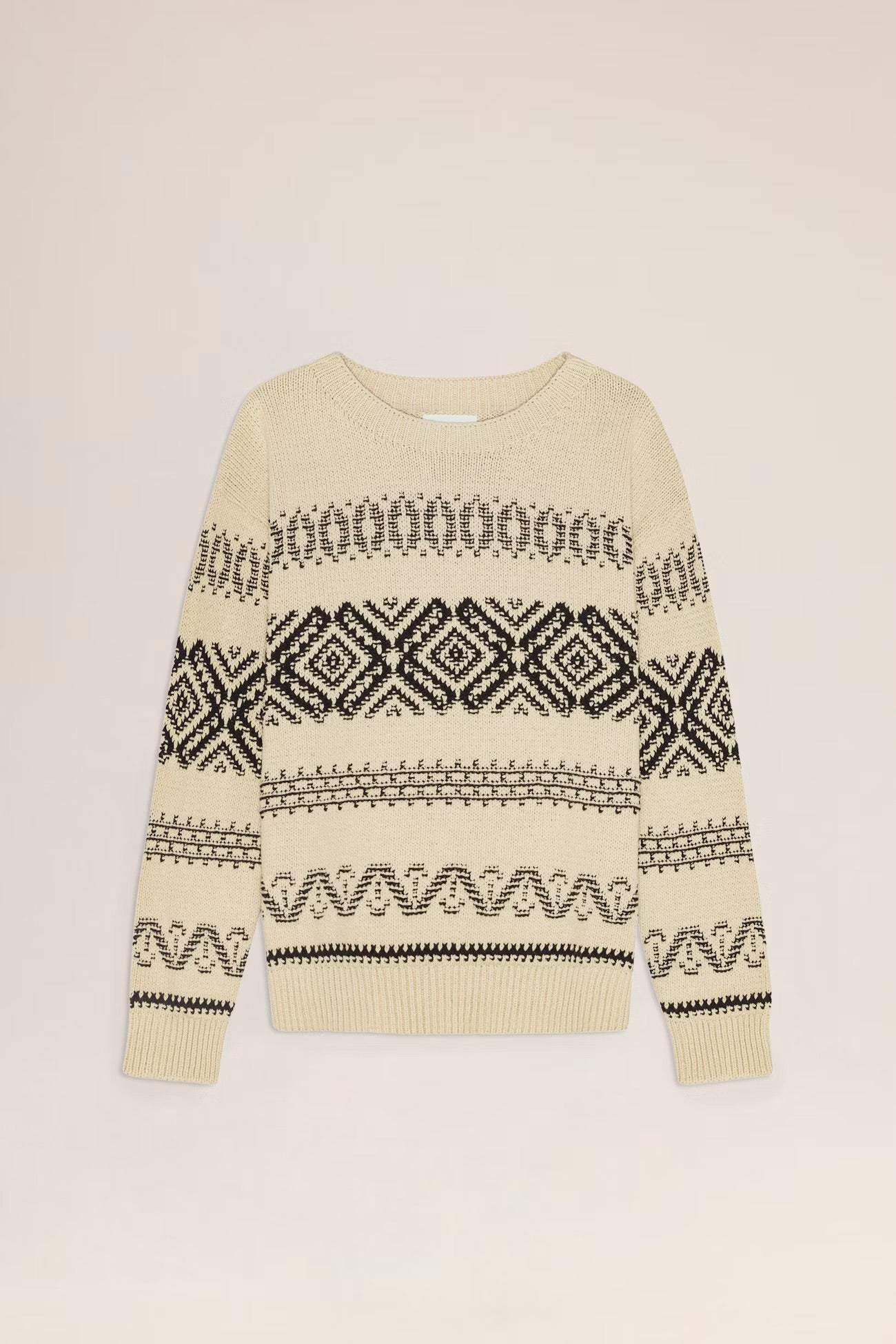 Todd Organic Cotton Jacquard Sweater in Ecru by NN07