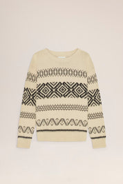 Todd Organic Cotton Jacquard Sweater in Ecru by NN07