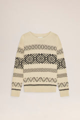 Todd Organic Cotton Jacquard Sweater - Ecru | NN.07