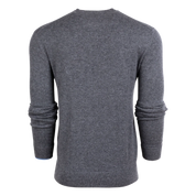 Tomahawk Cashmere Crewneck Sweater Smoke Heather Greyson Clothiers back