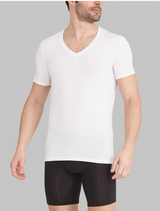 Cool Cotton Deep V-Neck Stay-Tucked Undershirt 2 PK - White | Tommy John