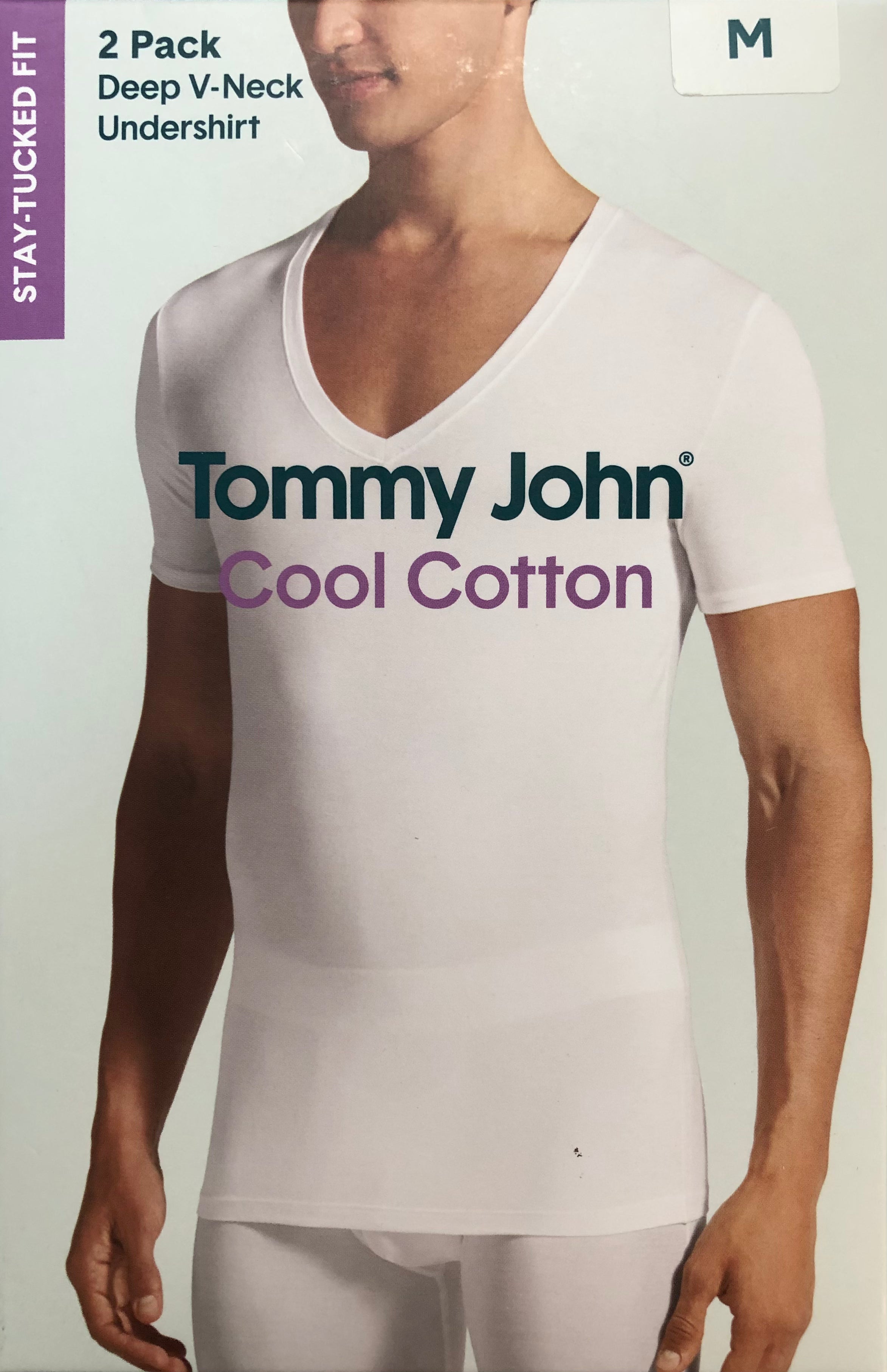 Undershirt Tommy John V Neck T Shirt Second Skin High V-Neck Stay