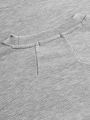 Troy Long Sleeve Crewneck Smoke Heather Greyson Clothiers Back Collar Detail