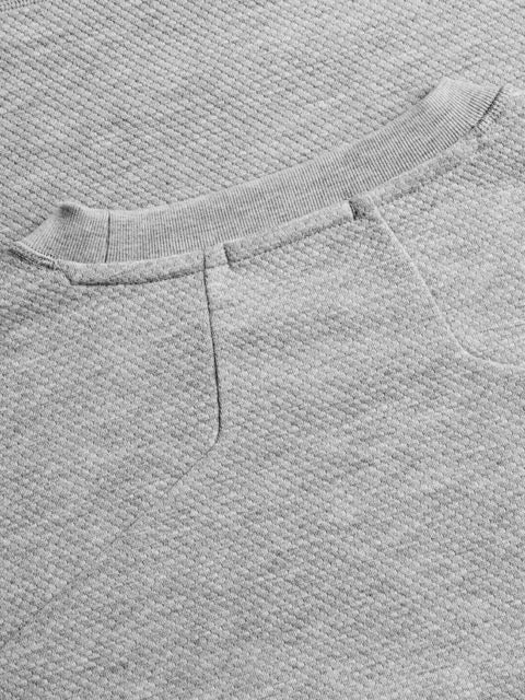 Troy Long Sleeve Crewneck Smoke Heather Greyson Clothiers Back Collar Detail