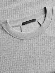 Troy Long Sleeve Crewneck Smoke Heather Greyson Clothiers Collar Detail