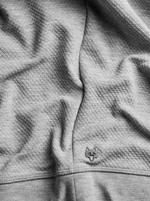 Troy Long Sleeve Crewneck Smoke Heather Greyson Clothiers Fabric Detail