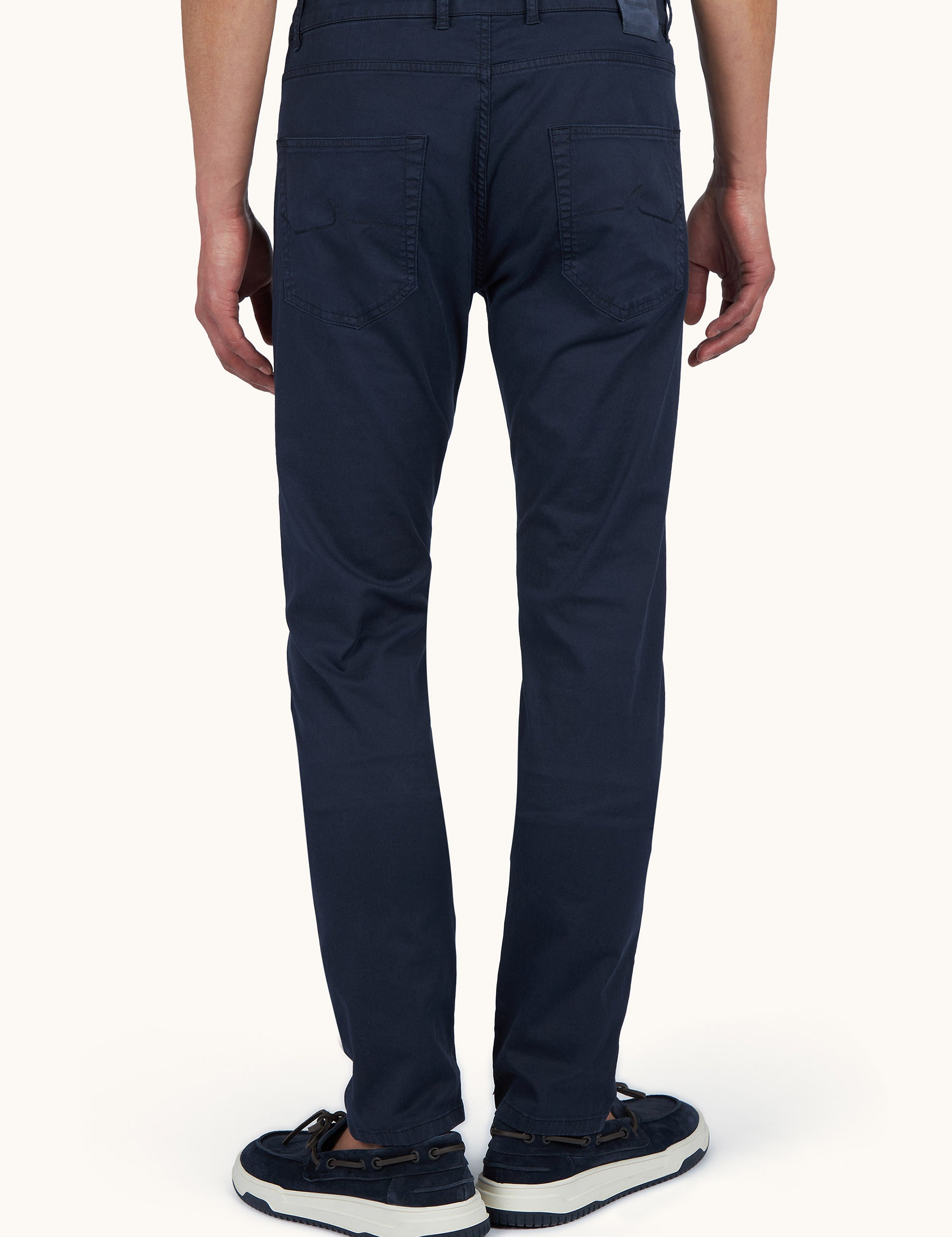 Varese Stretch Cotton Trousers Blue Pant Paul & Shark 