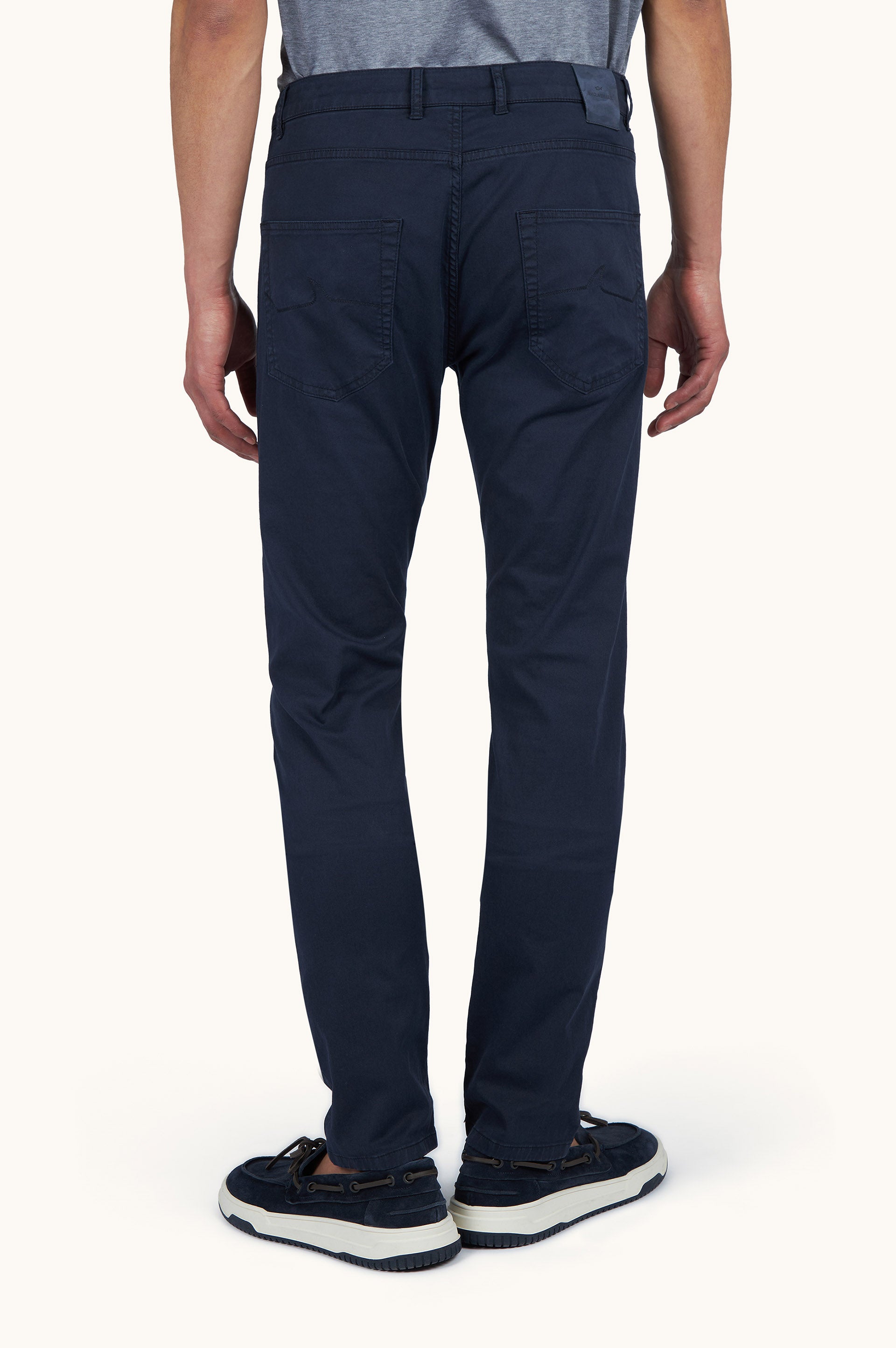 Varese Stretch Cotton Trousers Blue Pant Paul & Shark 
