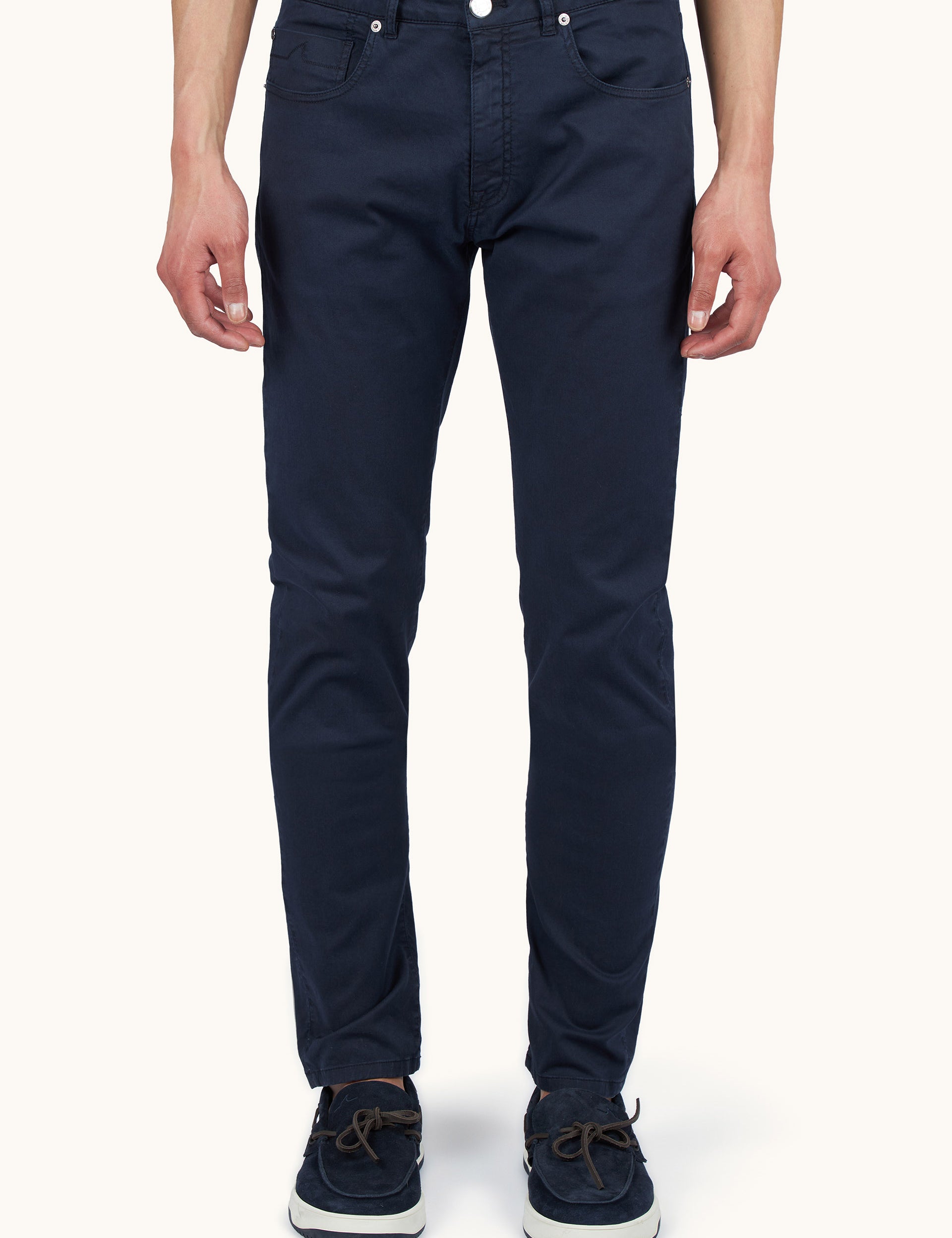 Varese Stretch Cotton Trousers Blue Pant Paul & Shark 