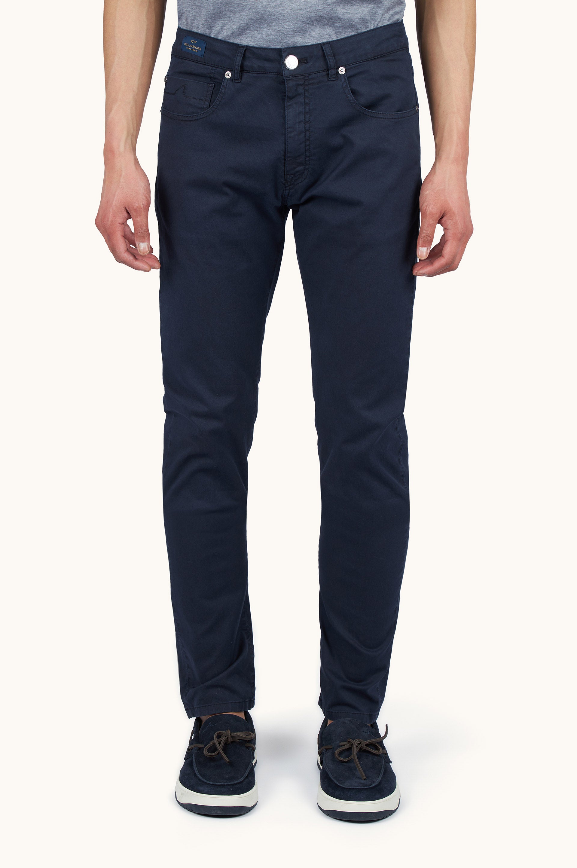 Varese Stretch Cotton Trousers Blue Pant Paul & Shark 