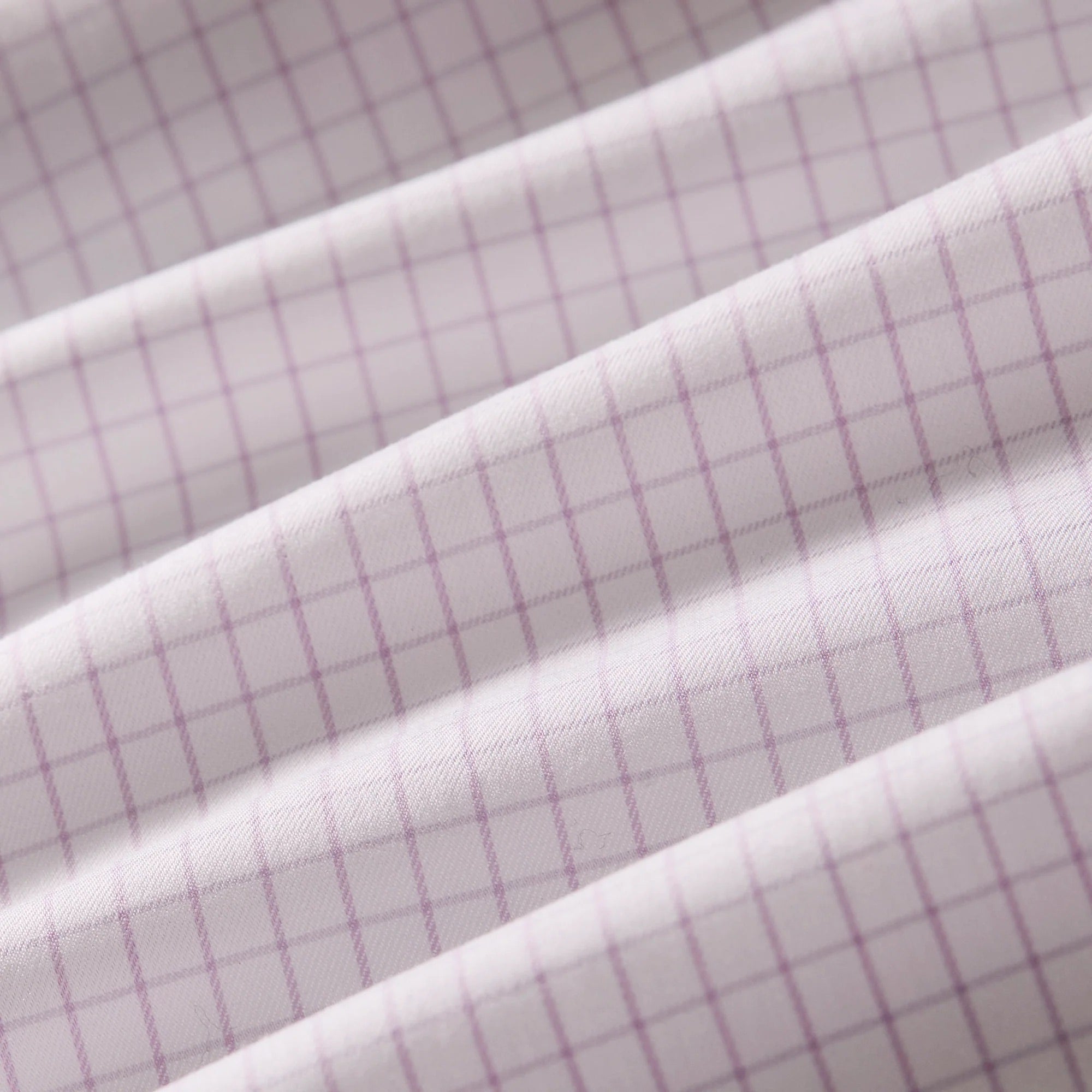 Hilton Dress Shirt White Lavender Haze Mini Grid