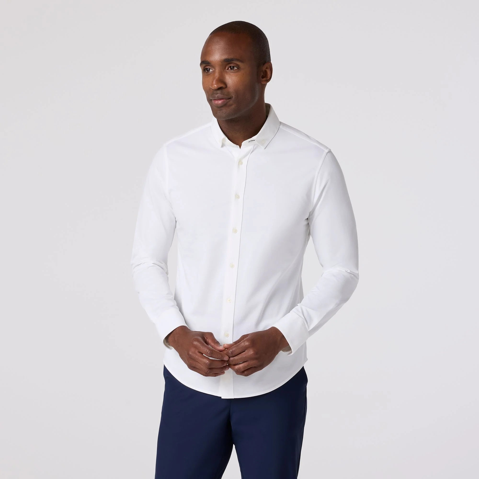 White Ellis Oxford Dress Shirt Mizzen+Main