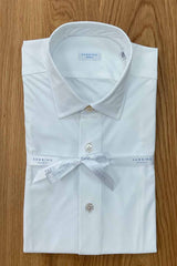White Stretch Dress Shirt | Sannino Napoli Shirtmakers