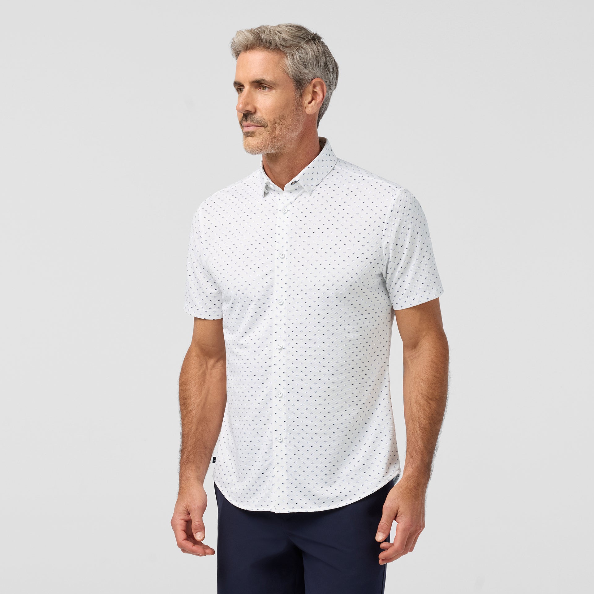 White Tossed Triangle Halyard Short Sleeve Mizzen+Main