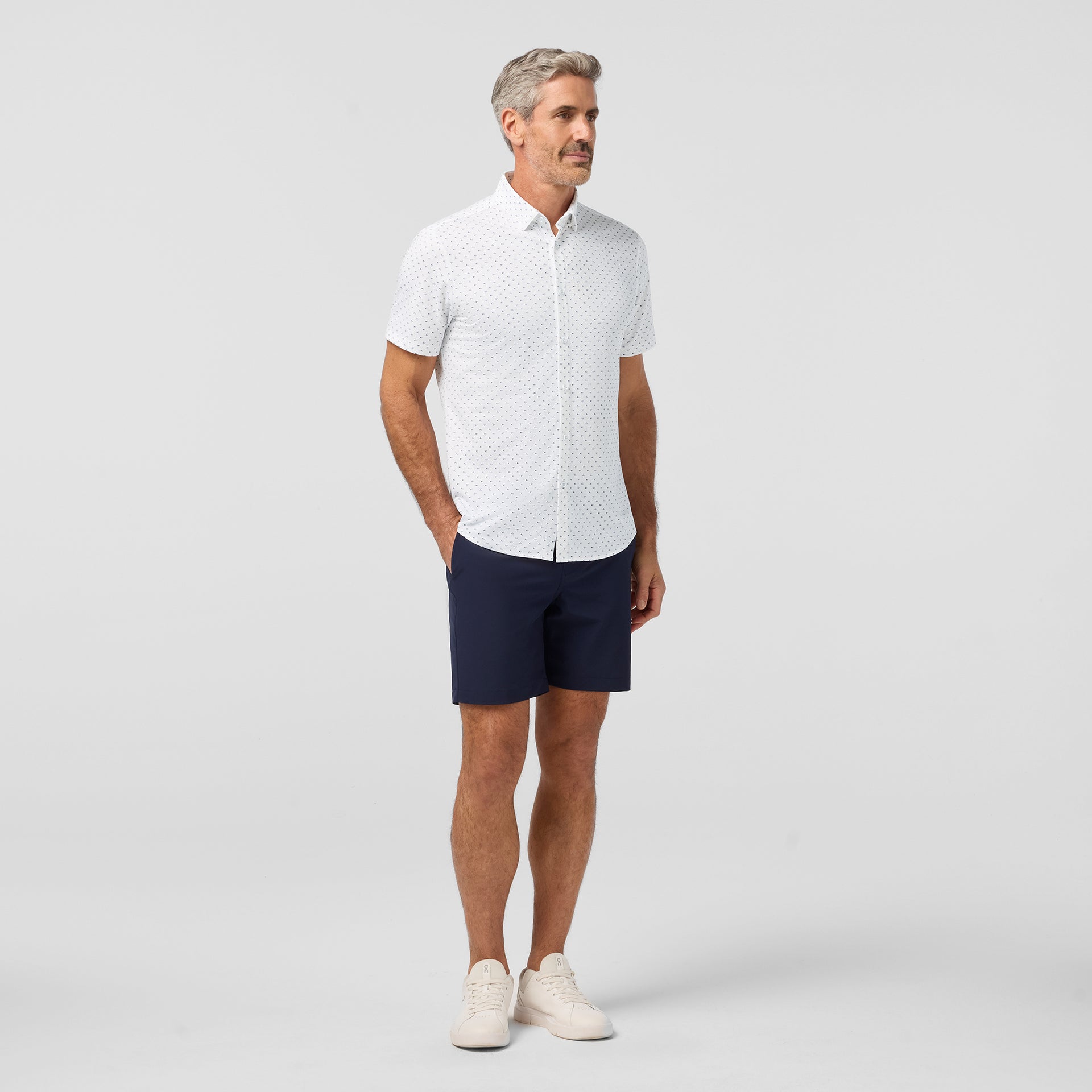 White Tossed Triangle Halyard Short Sleeve Mizzen+Main