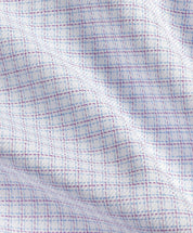 White & Berry Twill Check Stretch Dress Shirt Berry David Donahue