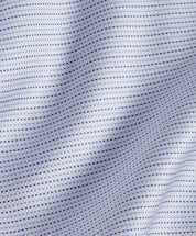 White & Blue Micro Dobby Dot Dress Shirt White & Blue David Donahue Fabric Detail