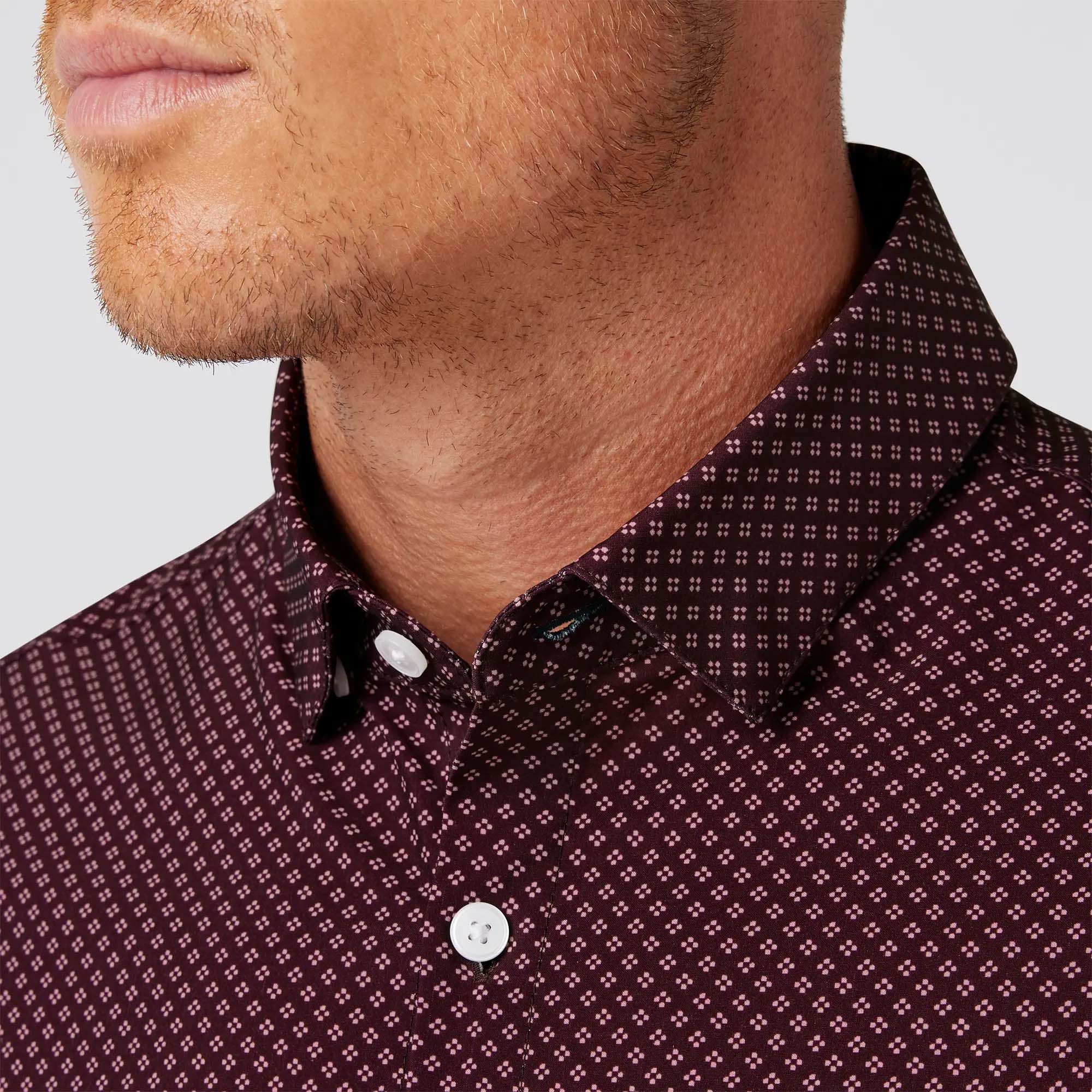 Wine Clover Leeward Dress Shirt Mizzen + Main