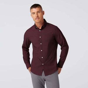 Wine Clover Leeward Dress Shirt Mizzen + Main