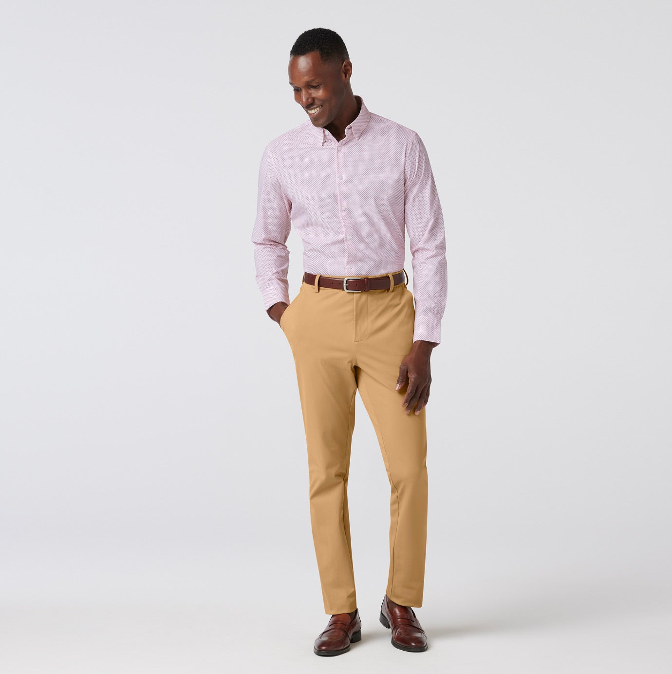 Wine Plus Print Leeward Dress Shirt  Mizzen+Main