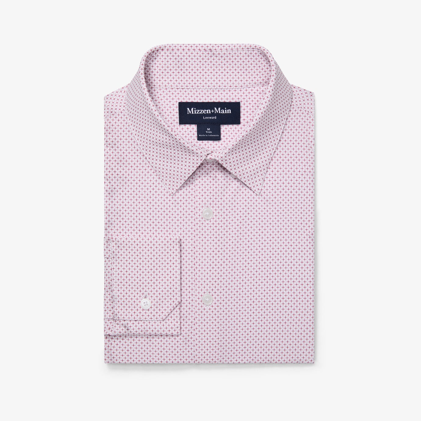 Wine Plus Print Leeward Dress Shirt  Mizzen+Main