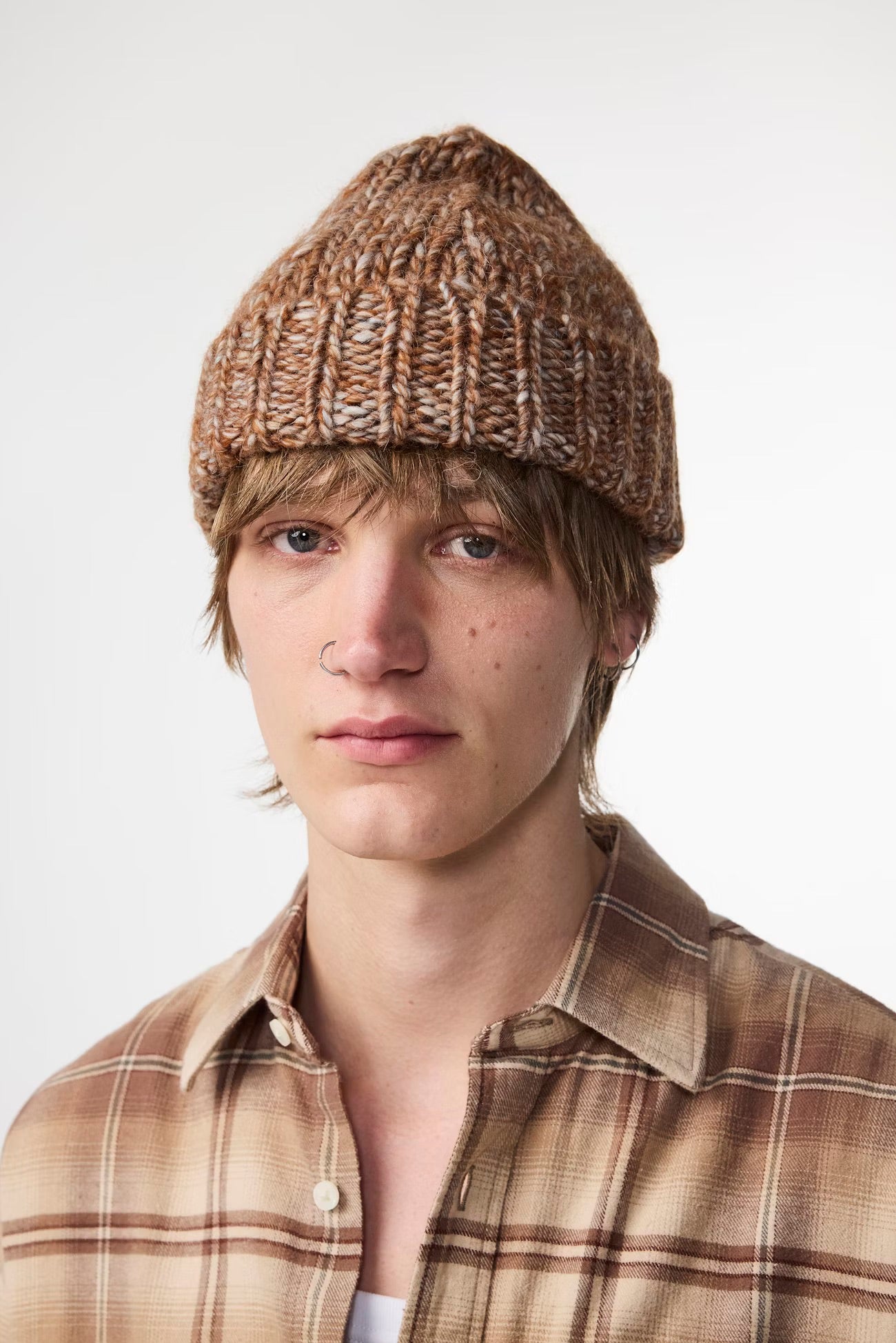 Chunky Wool Blend Beanie - Caramel NN.07
