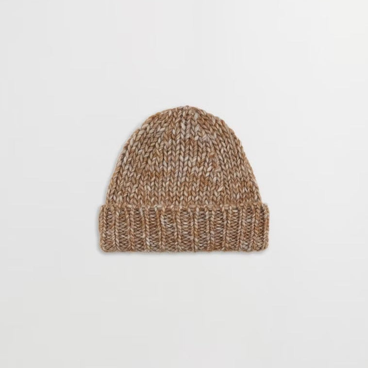 Chunky Wool Blend Beanie - Caramel NN.07