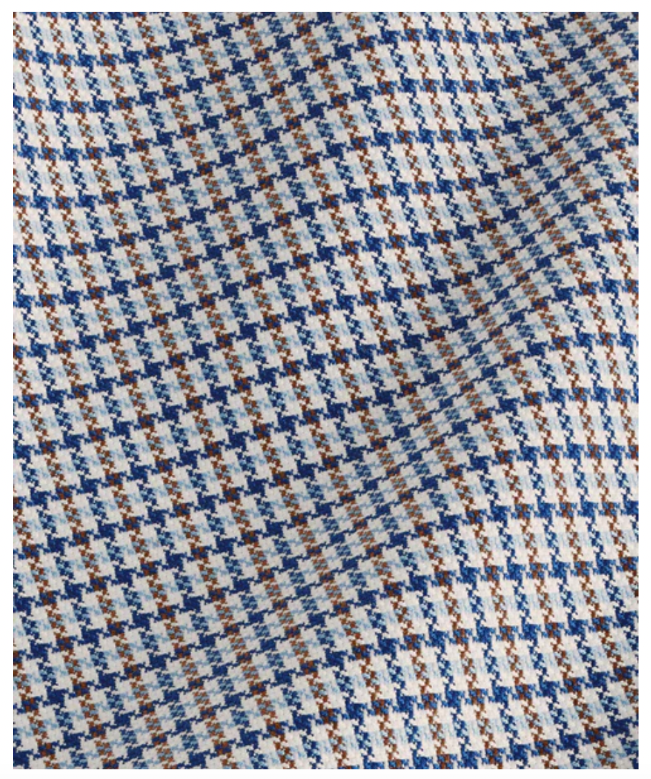 Blue and Chocolate Oxford Check