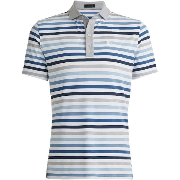 Stripe tech polo snow