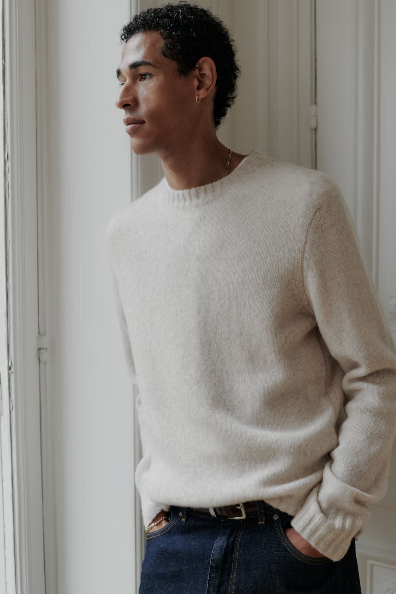 Lee Wool Blend Sweater Ivory