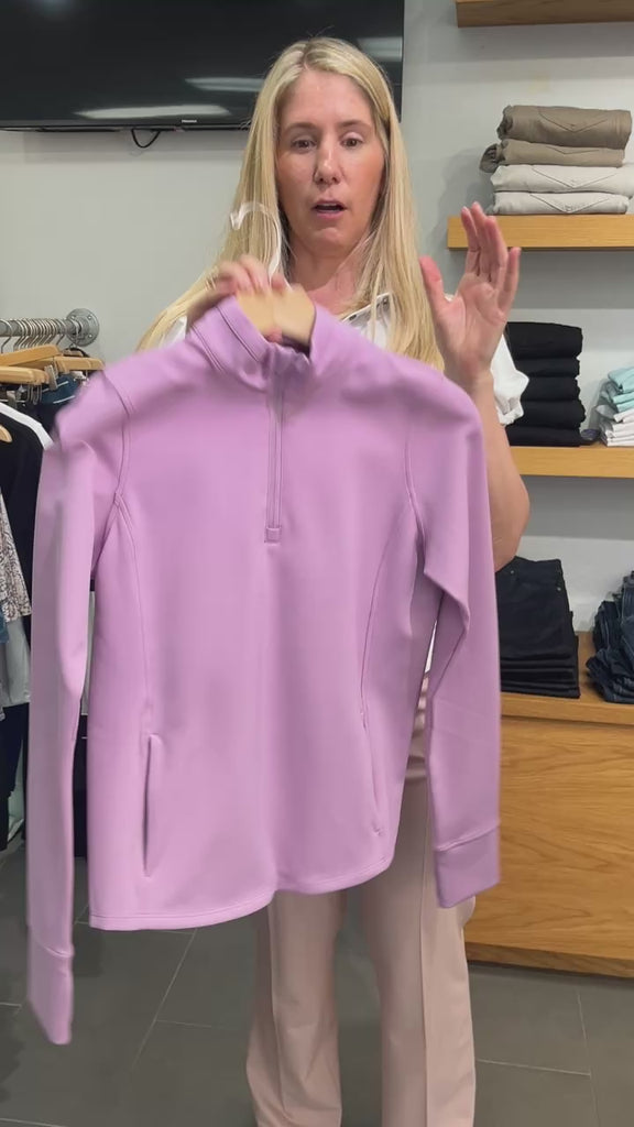 Soleil Long Sleeve Quarter Zip Wisteria Greyson Clothiers