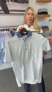 Deco G Short Sleeve Polo in Arctic by Greyson Clothiers