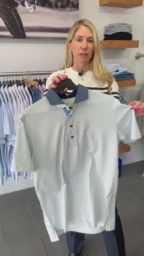Deco G Short Sleeve Polo in Arctic by Greyson Clothiers