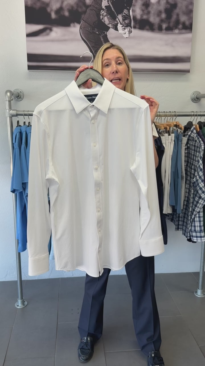 White Newport Dress Shirt Mizzen+Main